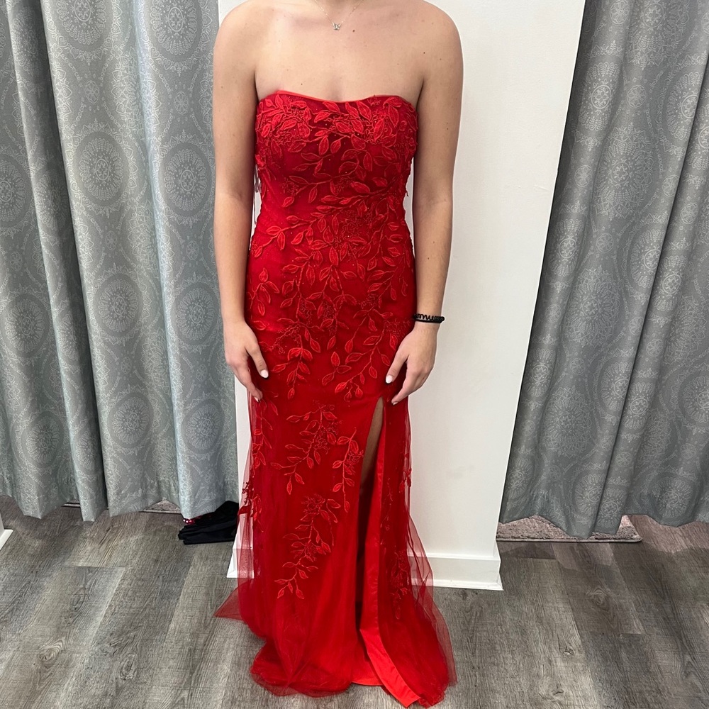 Amarra Red Size 8 Prom Dress